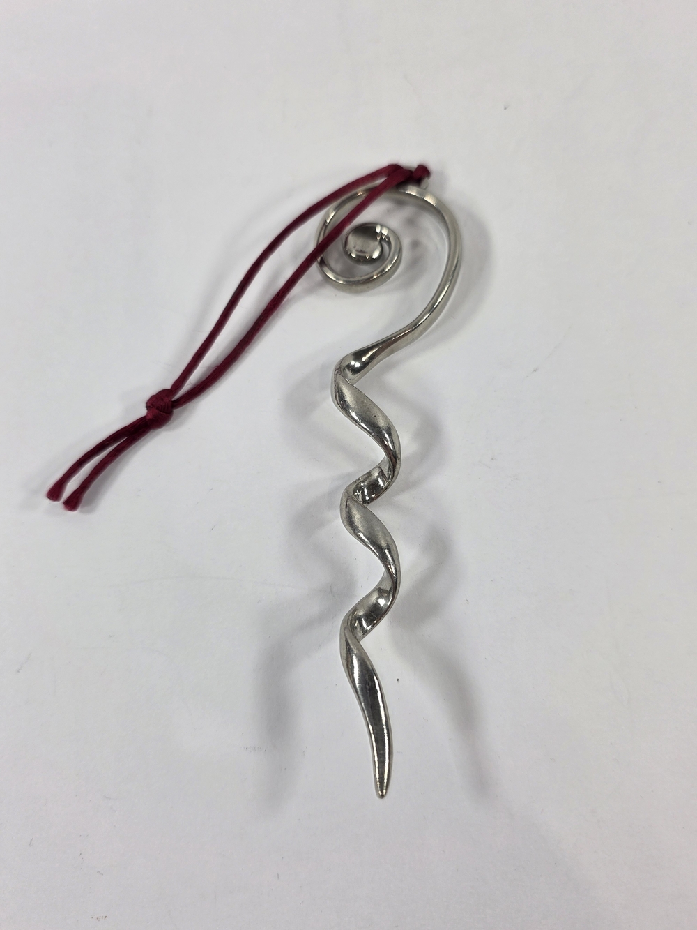 Silver Spiral Curly Metal Icicle Christmas